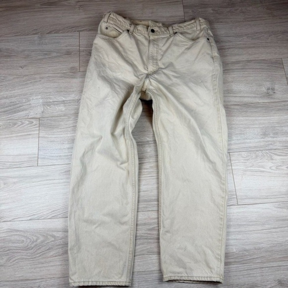 Vintage‎ Levi's 550 Orange Tab Relax Fit USA Cream Denim Pant 38x30 40550-4123